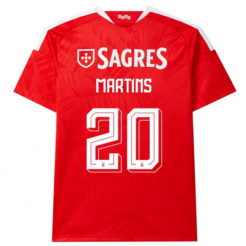 Danxen Barn Lara Martins #20 Röd Vit Gul Hemmatröja Matchtröjor 2026/27 Tröjor T-Tröja