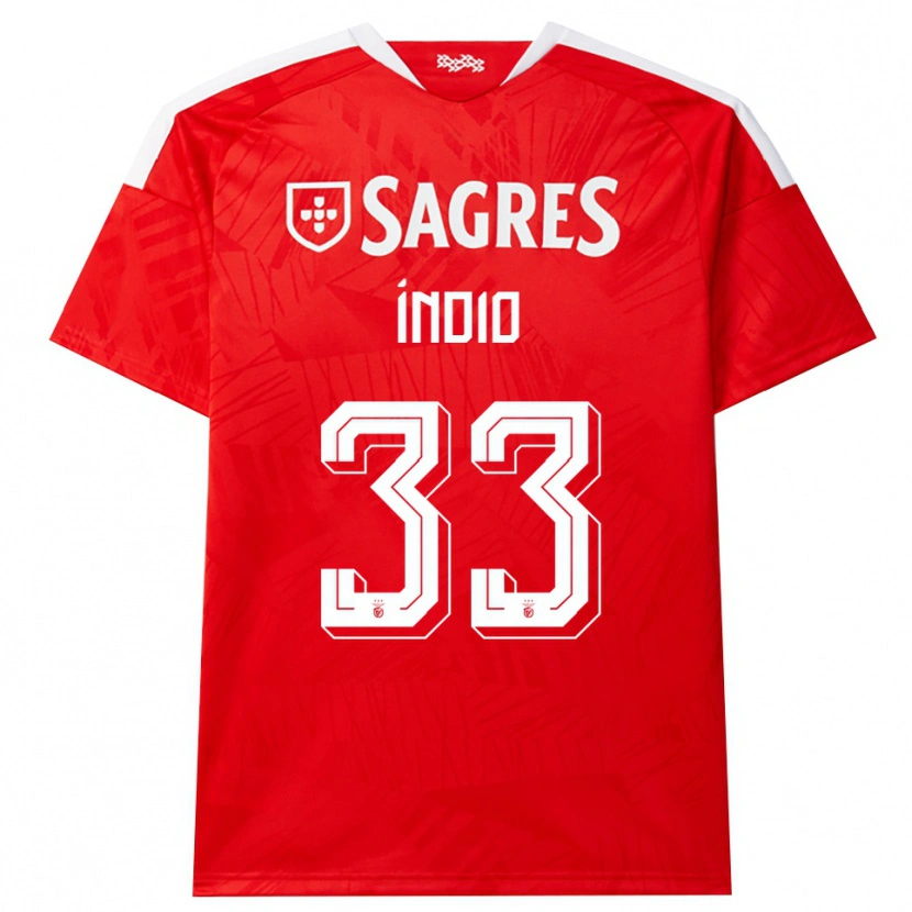 Danxen Barn Gabriel Índio #33 Röd Vit Gul Hemmatröja Matchtröjor 2026/27 Tröjor T-Tröja