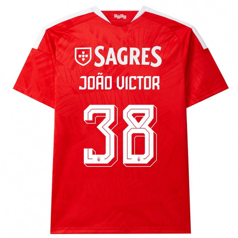Danxen Barn Joao Victor #38 Röd Vit Gul Hemmatröja Matchtröjor 2026/27 Tröjor T-Tröja