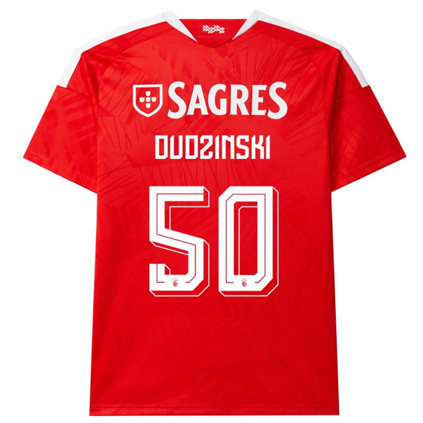 Danxen Barn Marcel Dudzinski #50 Röd Vit Gul Hemmatröja Matchtröjor 2026/27 Tröjor T-Tröja