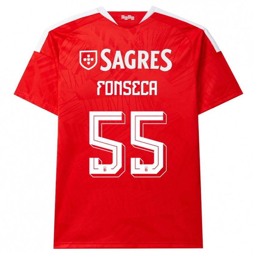 Danxen Barn João Fonseca #55 Röd Vit Gul Hemmatröja Matchtröjor 2026/27 Tröjor T-Tröja