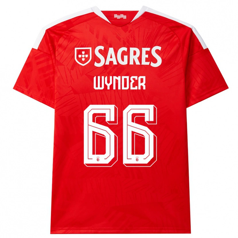 Danxen Barn Joshua Wynder #66 Röd Vit Gul Hemmatröja Matchtröjor 2026/27 Tröjor T-Tröja