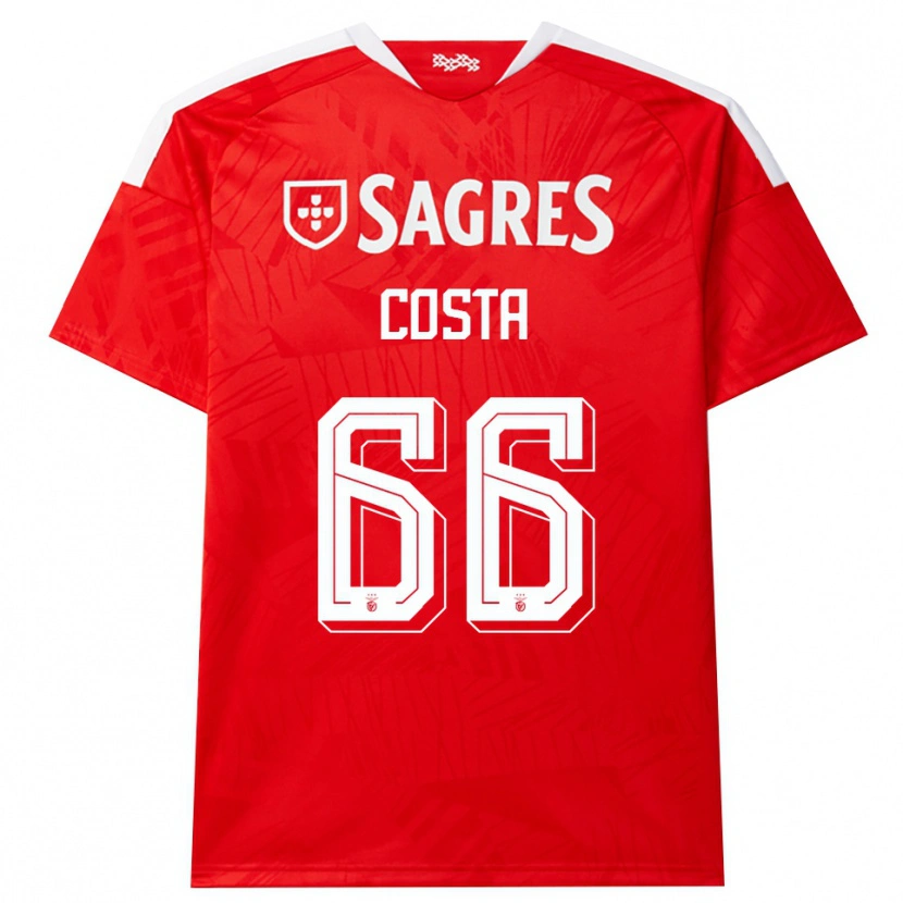 Danxen Barn Rute Costa #66 Röd Vit Gul Hemmatröja Matchtröjor 2026/27 Tröjor T-Tröja