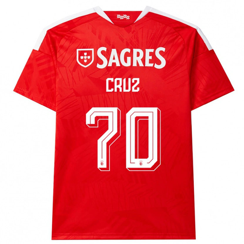 Danxen Barn Filipe Cruz #70 Röd Vit Gul Hemmatröja Matchtröjor 2026/27 Tröjor T-Tröja