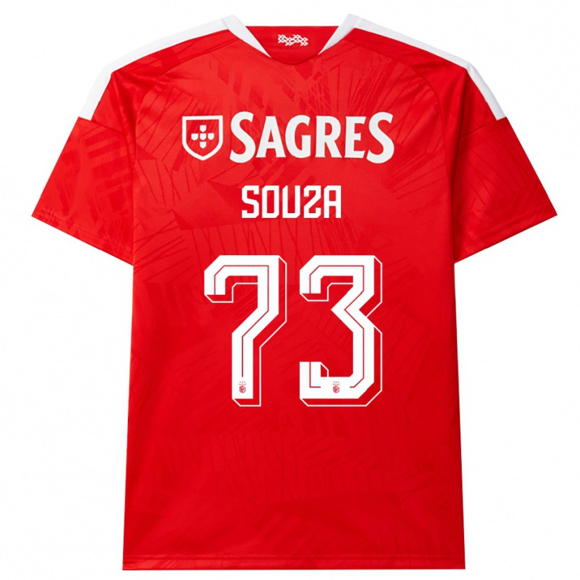 Danxen Barn Beni Souza #73 Röd Vit Gul Hemmatröja Matchtröjor 2026/27 Tröjor T-Tröja