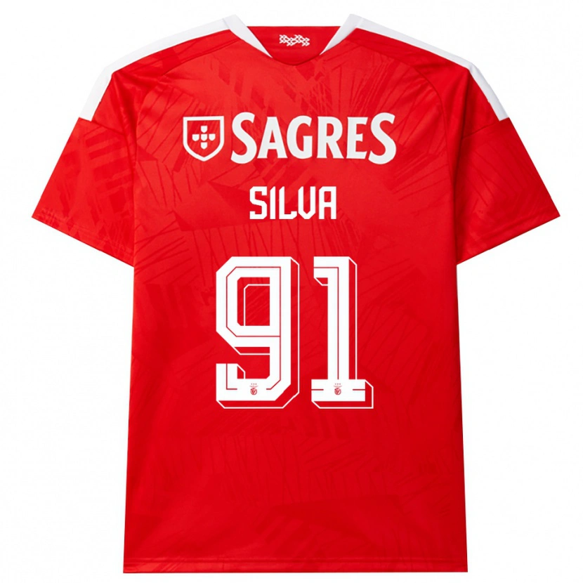Danxen Barn Francisco Silva #91 Röd Vit Gul Hemmatröja Matchtröjor 2026/27 Tröjor T-Tröja