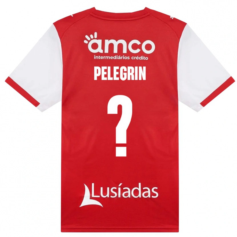 Danxen Barn Lukas Pelegrin #0 Vit Röd Svart Hemmatröja Matchtröjor 2026/27 Tröjor T-Tröja