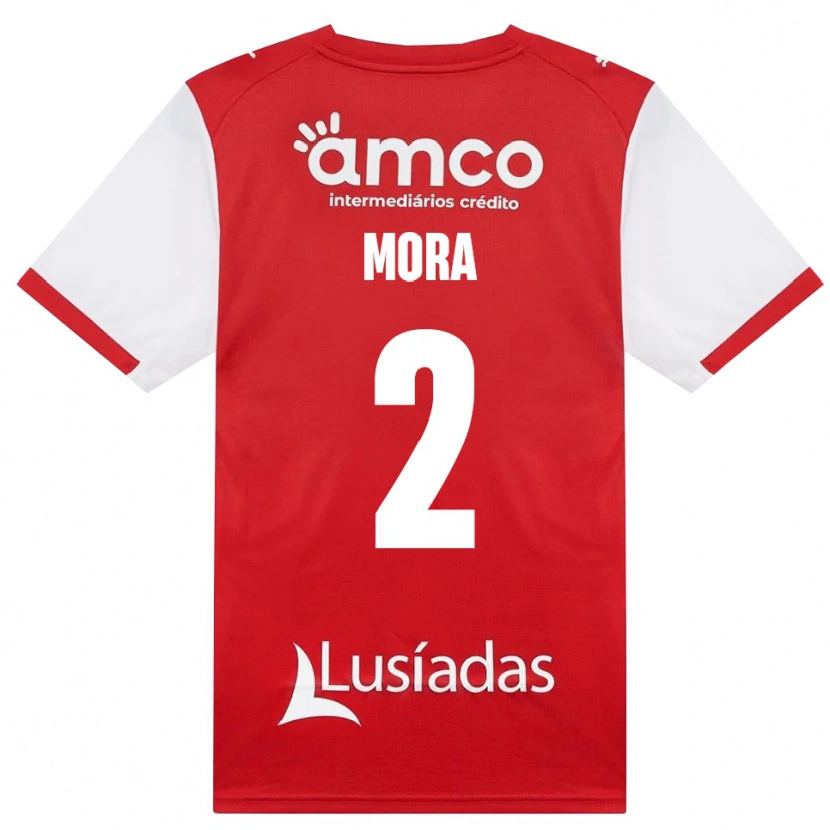 Danxen Barn Ziad Mora #2 Vit Röd Svart Hemmatröja Matchtröjor 2026/27 Tröjor T-Tröja