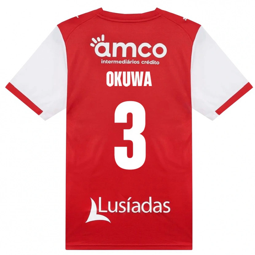 Danxen Barn Temi Okuwa #3 Vit Röd Svart Hemmatröja Matchtröjor 2026/27 Tröjor T-Tröja