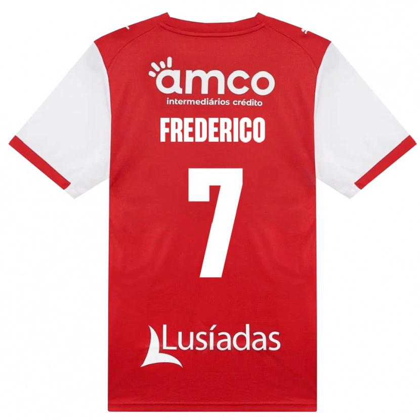Danxen Barn Frederico Silva #7 Vit Röd Svart Hemmatröja Matchtröjor 2026/27 Tröjor T-Tröja