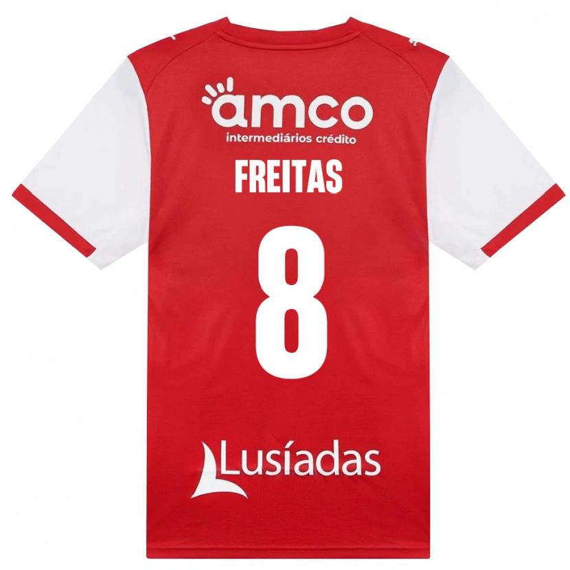 Danxen Barn Mylena Freitas #8 Vit Röd Svart Hemmatröja Matchtröjor 2026/27 Tröjor T-Tröja