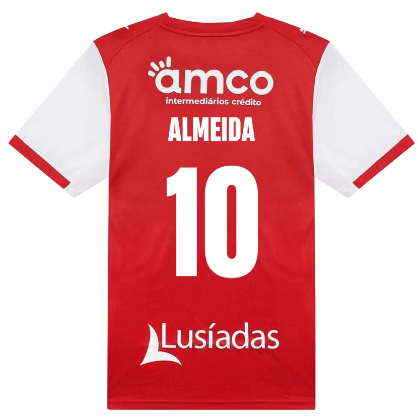 Danxen Barn Vitória Almeida #10 Vit Röd Svart Hemmatröja Matchtröjor 2026/27 Tröjor T-Tröja