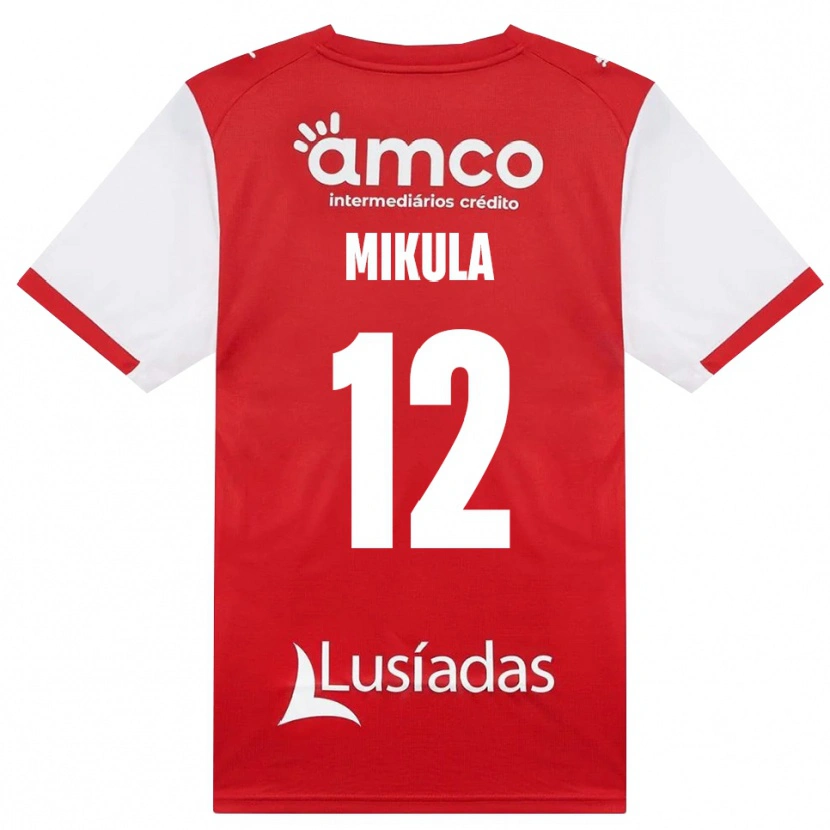 Danxen Barn Matviy Mikula #12 Vit Röd Svart Hemmatröja Matchtröjor 2026/27 Tröjor T-Tröja
