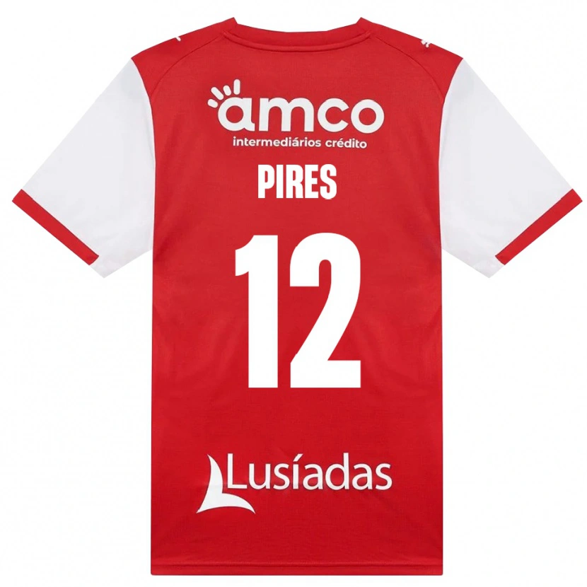 Danxen Barn Hugo Pires #12 Vit Röd Svart Hemmatröja Matchtröjor 2026/27 Tröjor T-Tröja