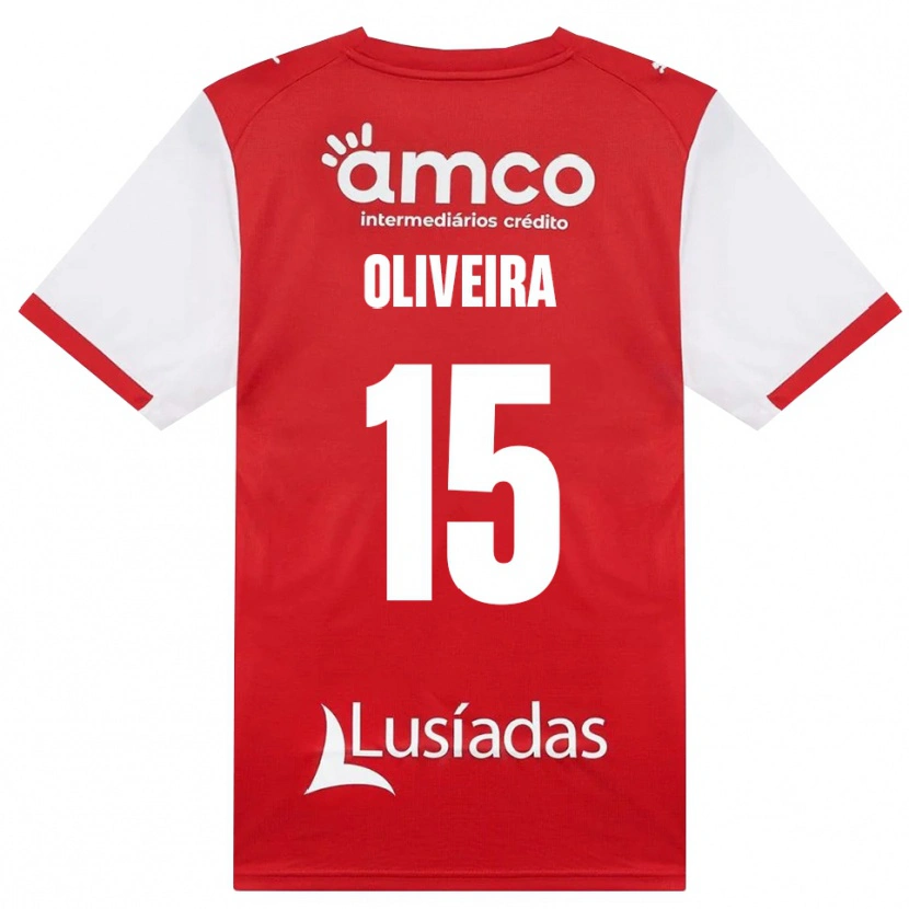 Danxen Barn Paulo Oliveira #15 Vit Röd Svart Hemmatröja Matchtröjor 2026/27 Tröjor T-Tröja