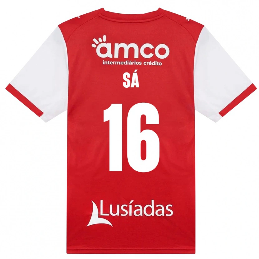 Danxen Barn Alex Sá #16 Vit Röd Svart Hemmatröja Matchtröjor 2026/27 Tröjor T-Tröja