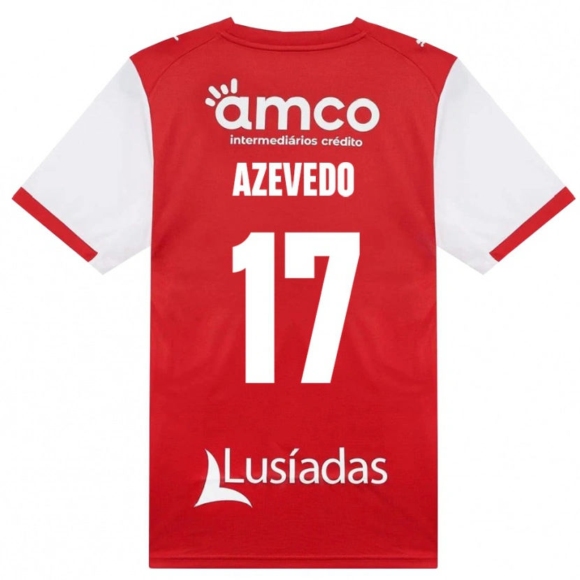 Danxen Barn Mariana Azevedo #17 Vit Röd Svart Hemmatröja Matchtröjor 2026/27 Tröjor T-Tröja
