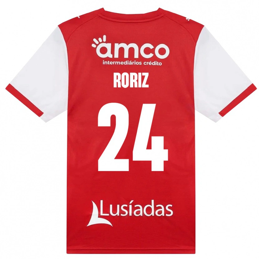 Danxen Barn Martim Roriz #24 Vit Röd Svart Hemmatröja Matchtröjor 2026/27 Tröjor T-Tröja