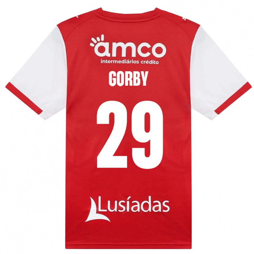 Danxen Barn Jean-Baptiste Gorby #29 Vit Röd Svart Hemmatröja Matchtröjor 2026/27 Tröjor T-Tröja