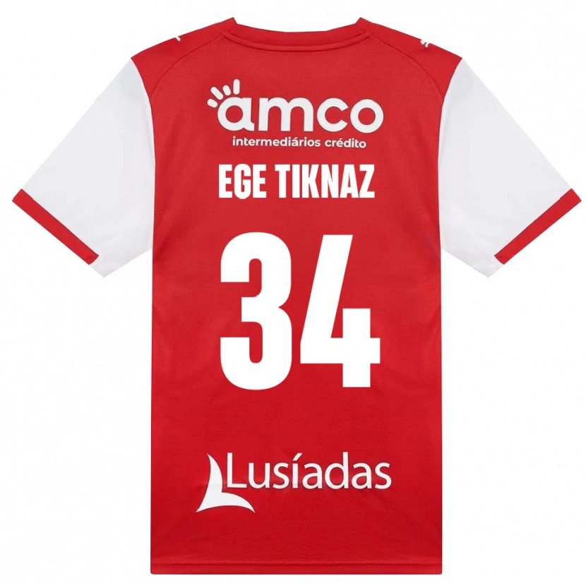 Danxen Barn Demir Ege Tıknaz #34 Vit Röd Svart Hemmatröja Matchtröjor 2026/27 Tröjor T-Tröja