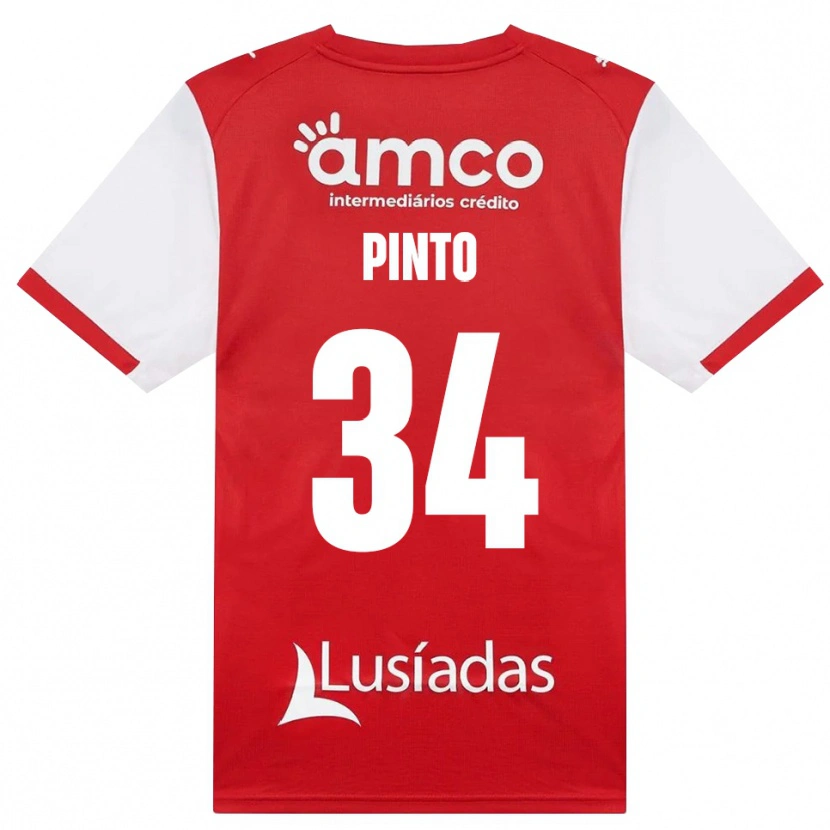 Danxen Barn Ana Pinto #34 Vit Röd Svart Hemmatröja Matchtröjor 2026/27 Tröjor T-Tröja