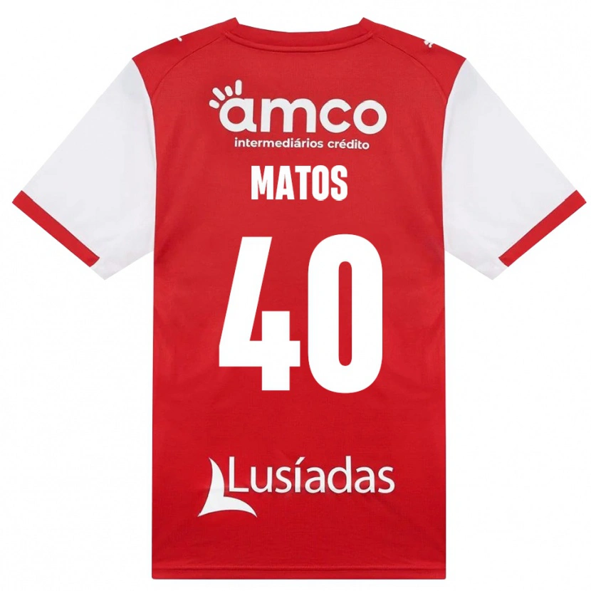 Danxen Barn João Matos #40 Vit Röd Svart Hemmatröja Matchtröjor 2026/27 Tröjor T-Tröja