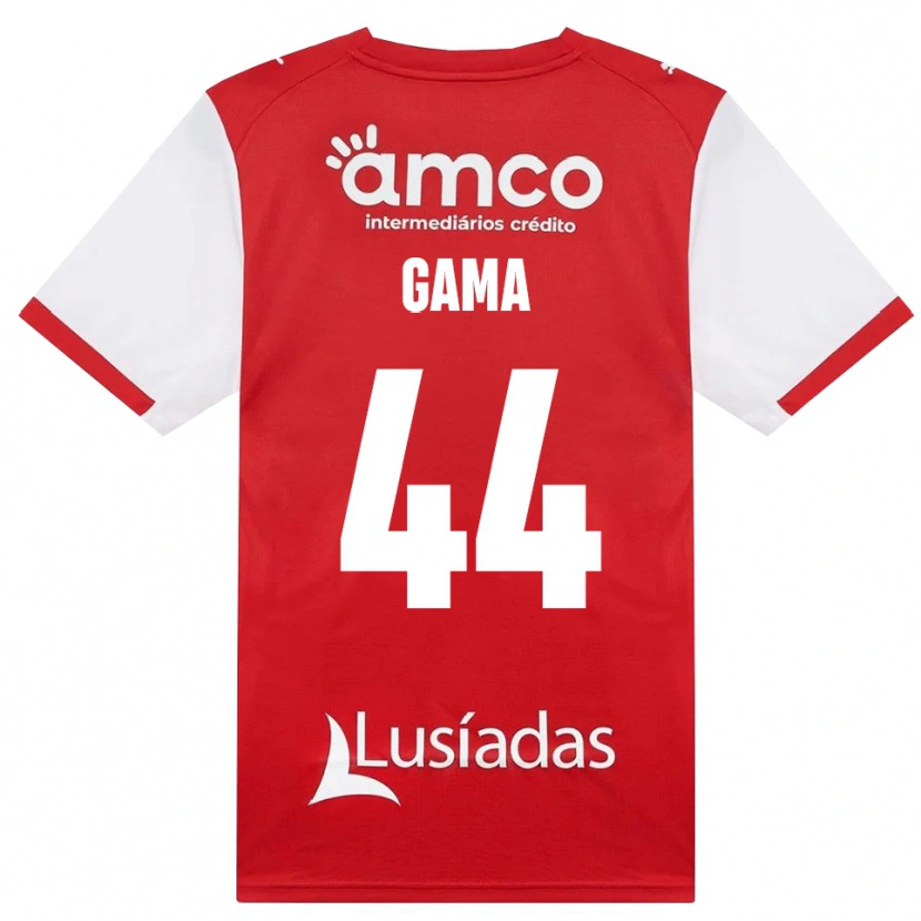 Danxen Barn Dinis Gama #44 Vit Röd Svart Hemmatröja Matchtröjor 2026/27 Tröjor T-Tröja