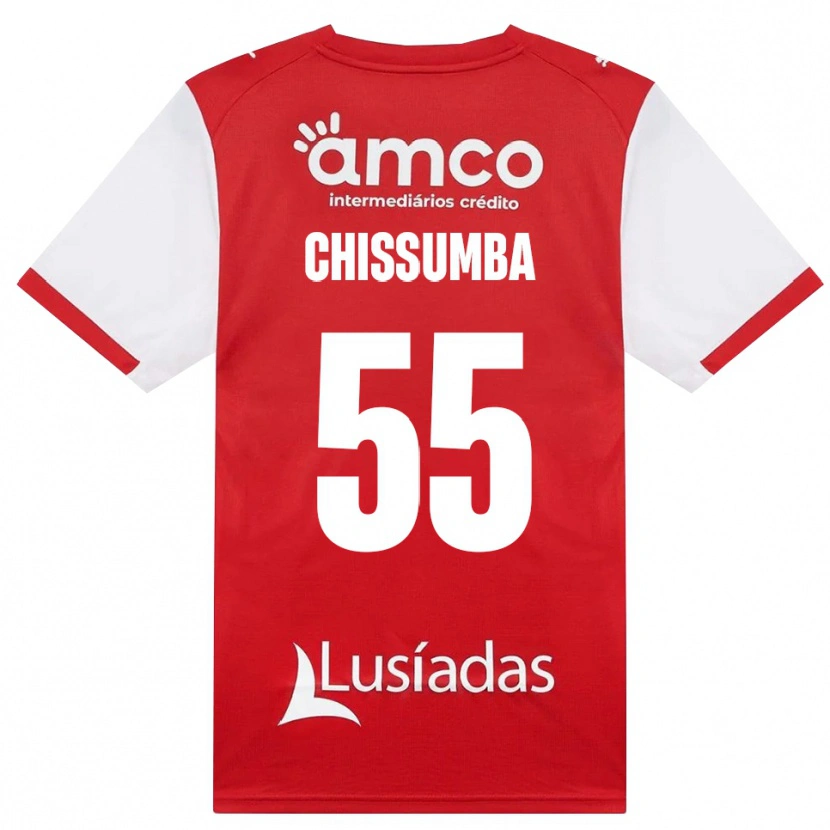 Danxen Barn Chissumba #55 Vit Röd Svart Hemmatröja Matchtröjor 2026/27 Tröjor T-Tröja