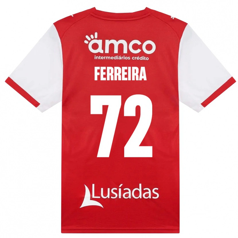 Danxen Barn André Ferreira #72 Vit Röd Svart Hemmatröja Matchtröjor 2026/27 Tröjor T-Tröja
