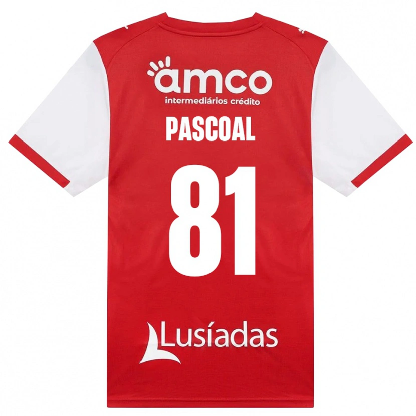 Danxen Barn Fodé Pascoal #81 Vit Röd Svart Hemmatröja Matchtröjor 2026/27 Tröjor T-Tröja