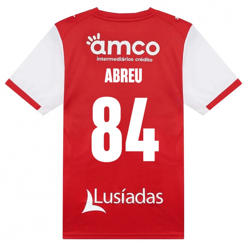 Danxen Barn Rodrigo Abreu #84 Vit Röd Svart Hemmatröja Matchtröjor 2026/27 Tröjor T-Tröja