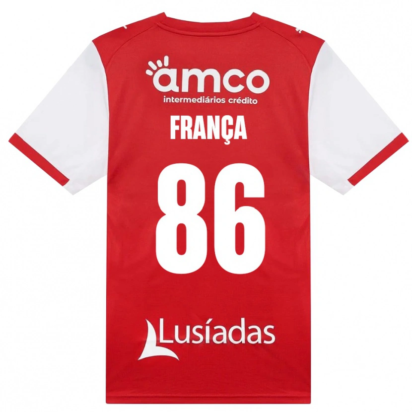 Danxen Barn Francisco França #86 Vit Röd Svart Hemmatröja Matchtröjor 2026/27 Tröjor T-Tröja