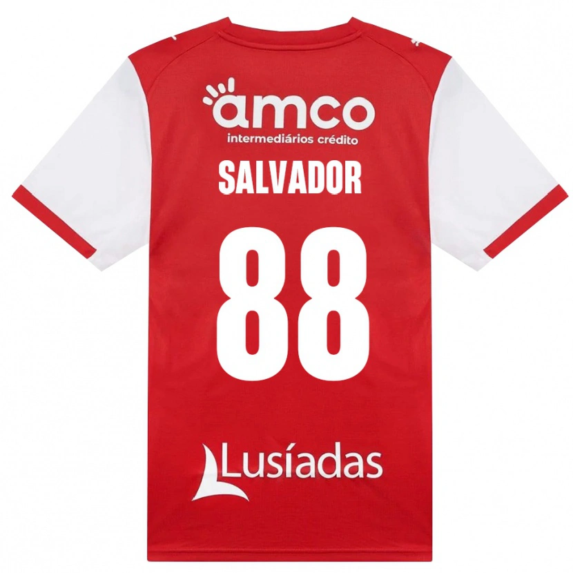 Danxen Barn João Salvador #88 Vit Röd Svart Hemmatröja Matchtröjor 2026/27 Tröjor T-Tröja
