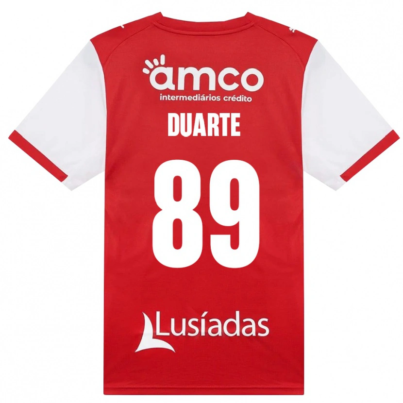 Danxen Barn Afonso Duarte #89 Vit Röd Svart Hemmatröja Matchtröjor 2026/27 Tröjor T-Tröja