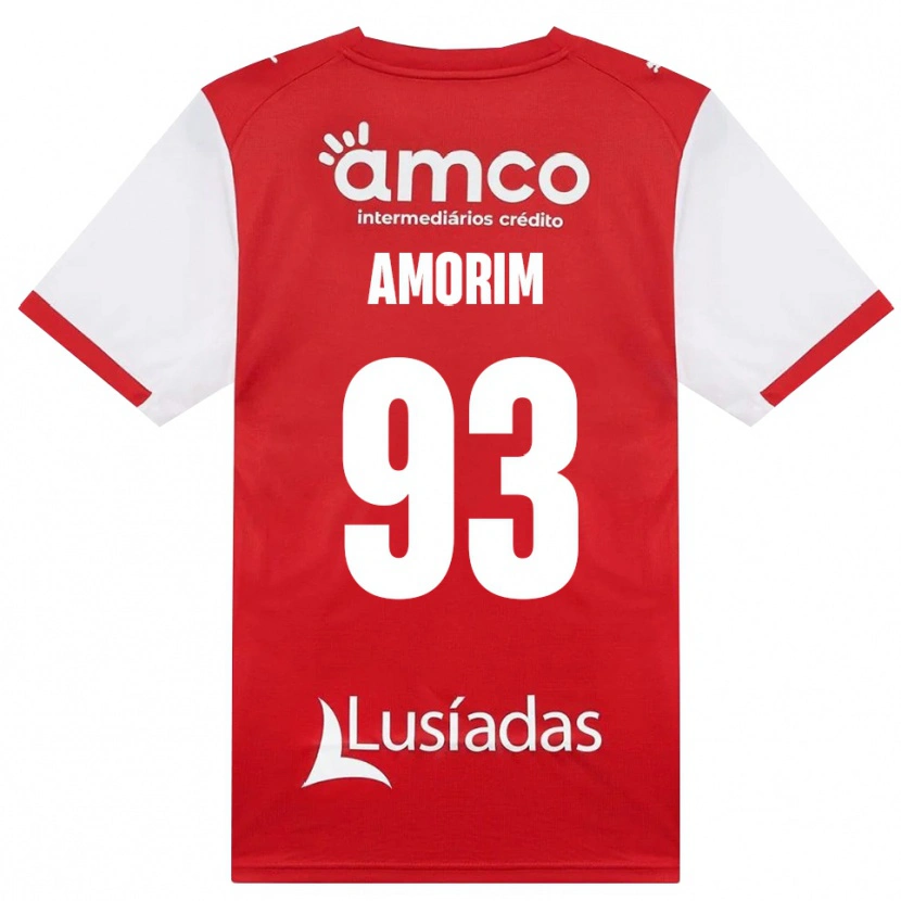 Danxen Barn Renato Amorim #93 Vit Röd Svart Hemmatröja Matchtröjor 2026/27 Tröjor T-Tröja