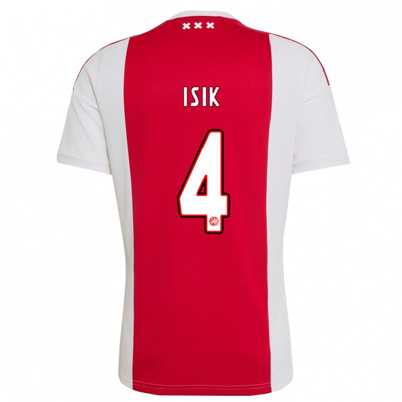 Danxen Barn Enes Işık #4 Röd Vit Gul Hemmatröja Matchtröjor 2026/27 Tröjor T-Tröja