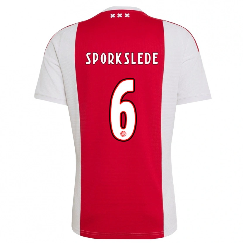 Danxen Barn Fabian Sporkslede #6 Röd Vit Gul Hemmatröja Matchtröjor 2026/27 Tröjor T-Tröja
