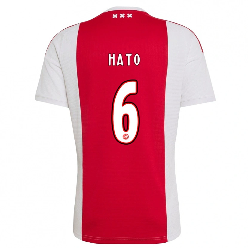 Danxen Barn Elgyn Hato #6 Röd Vit Gul Hemmatröja Matchtröjor 2026/27 Tröjor T-Tröja