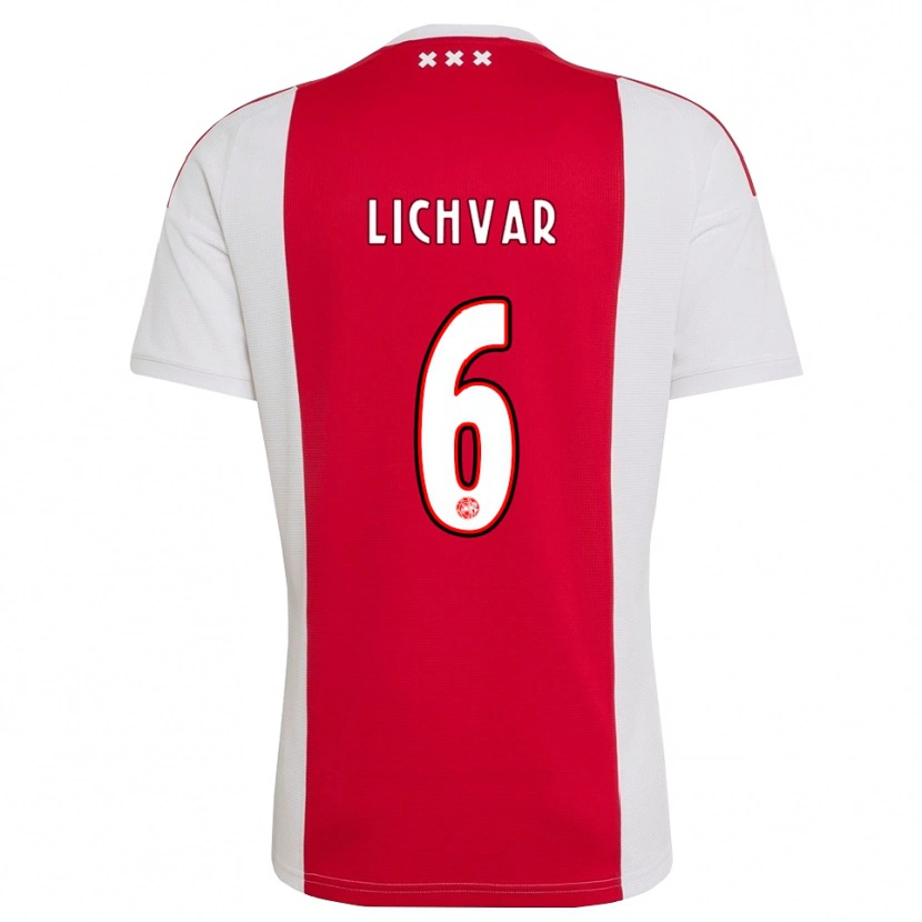 Danxen Barn Roman Lichvar #6 Röd Vit Gul Hemmatröja Matchtröjor 2026/27 Tröjor T-Tröja