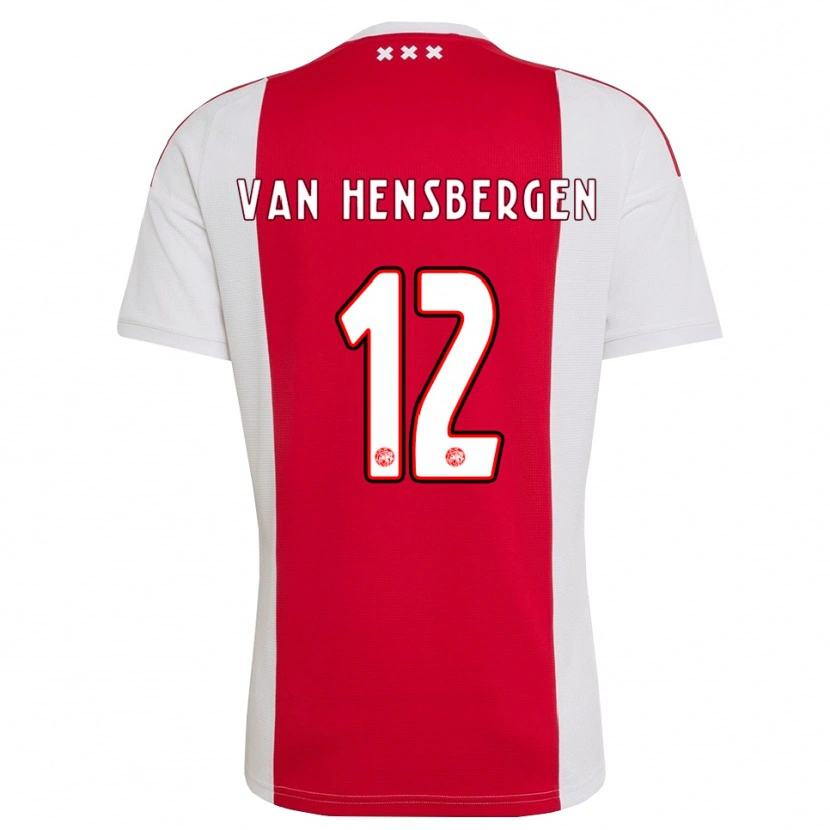 Danxen Barn Jade Van Hensbergen #12 Röd Vit Gul Hemmatröja Matchtröjor 2026/27 Tröjor T-Tröja