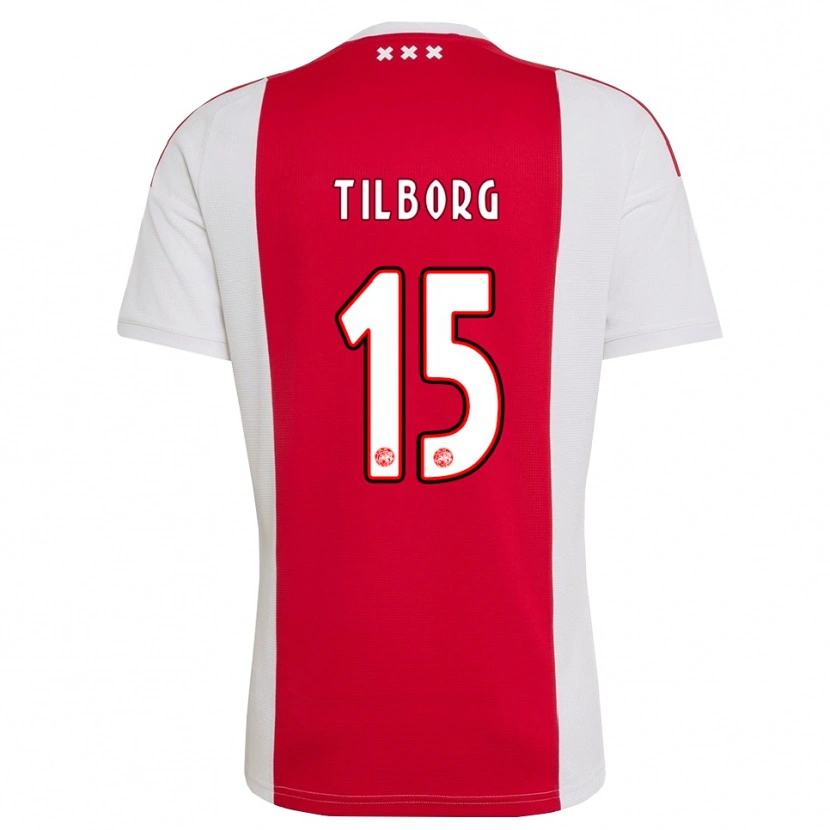 Danxen Barn Sesynijo Tilborg #15 Röd Vit Gul Hemmatröja Matchtröjor 2026/27 Tröjor T-Tröja