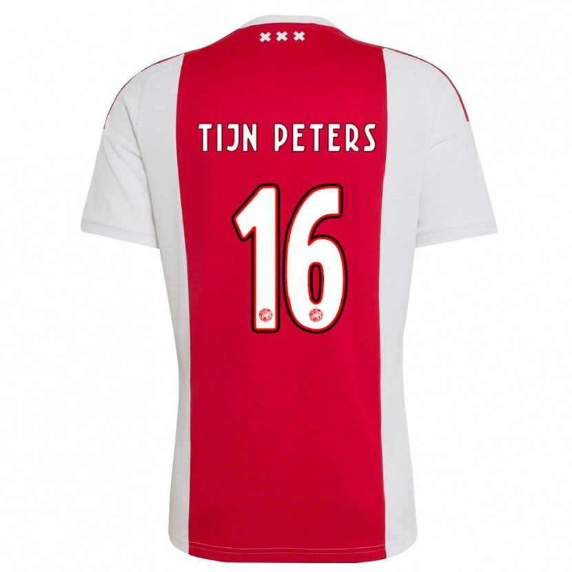 Danxen Barn Tijn Peters #16 Röd Vit Gul Hemmatröja Matchtröjor 2026/27 Tröjor T-Tröja