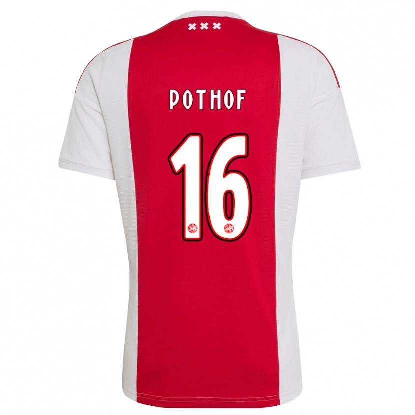 Danxen Barn Isa Pothof #16 Röd Vit Gul Hemmatröja Matchtröjor 2026/27 Tröjor T-Tröja