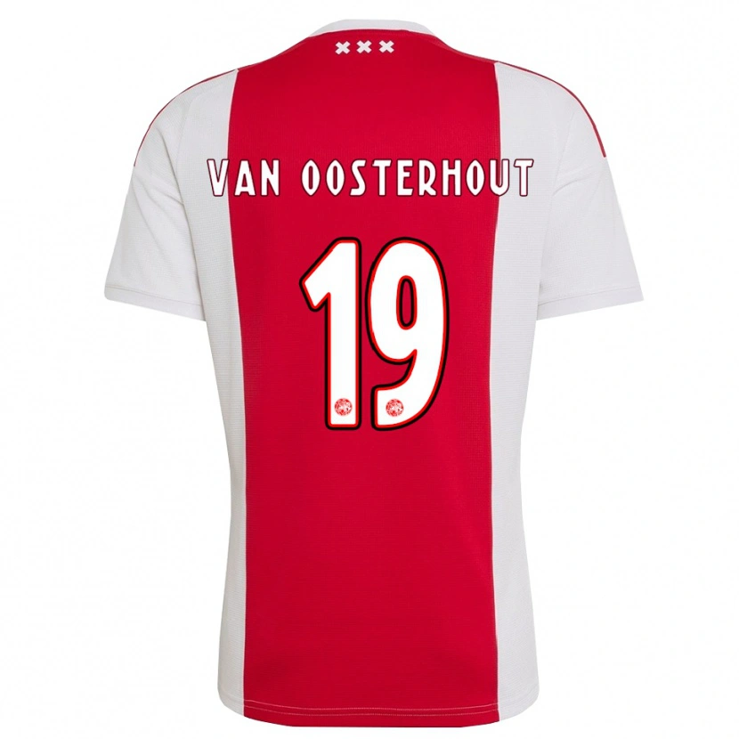 Danxen Barn Charly Van Oosterhout #19 Röd Vit Gul Hemmatröja Matchtröjor 2026/27 Tröjor T-Tröja