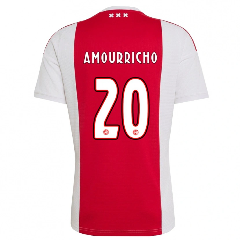 Danxen Barn Amourricho Van Axel Dongen #20 Röd Vit Gul Hemmatröja Matchtröjor 2026/27 Tröjor T-Tröja