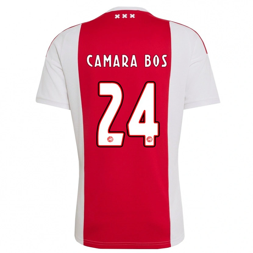 Danxen Barn Daniel Camara Bos #24 Röd Vit Gul Hemmatröja Matchtröjor 2026/27 Tröjor T-Tröja