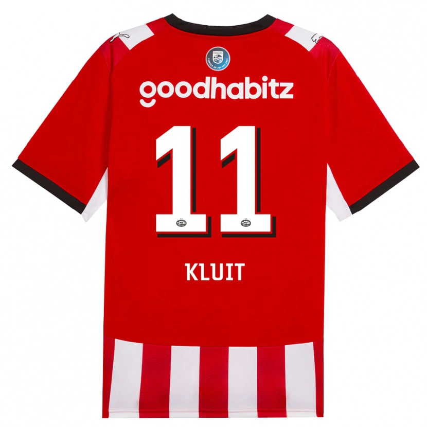 Danxen Barn Fabio Kluit #11 Röd Vit Svart Hemmatröja Matchtröjor 2026/27 Tröjor T-Tröja