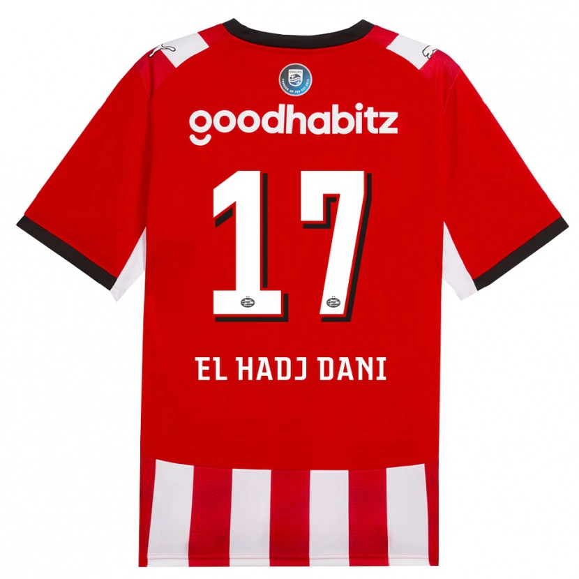 Danxen Barn Soudais El Hadj Dani #17 Röd Vit Svart Hemmatröja Matchtröjor 2026/27 Tröjor T-Tröja