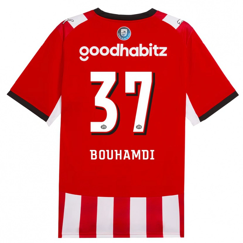 Danxen Barn Amir Bouhamdi #37 Röd Vit Svart Hemmatröja Matchtröjor 2026/27 Tröjor T-Tröja