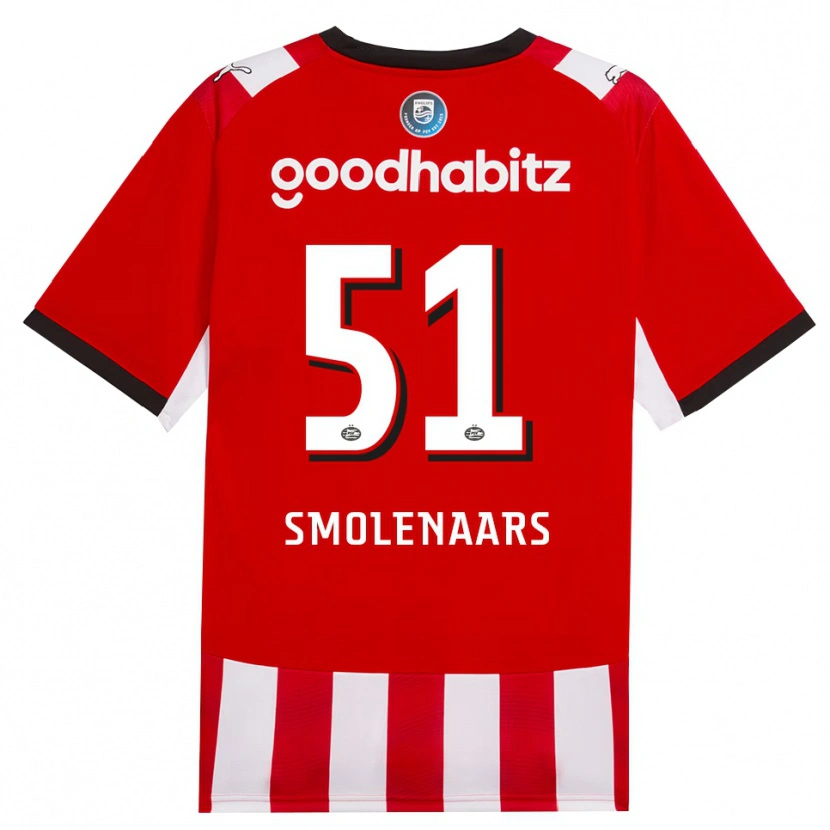 Danxen Barn Tijn Smolenaars #51 Röd Vit Svart Hemmatröja Matchtröjor 2026/27 Tröjor T-Tröja